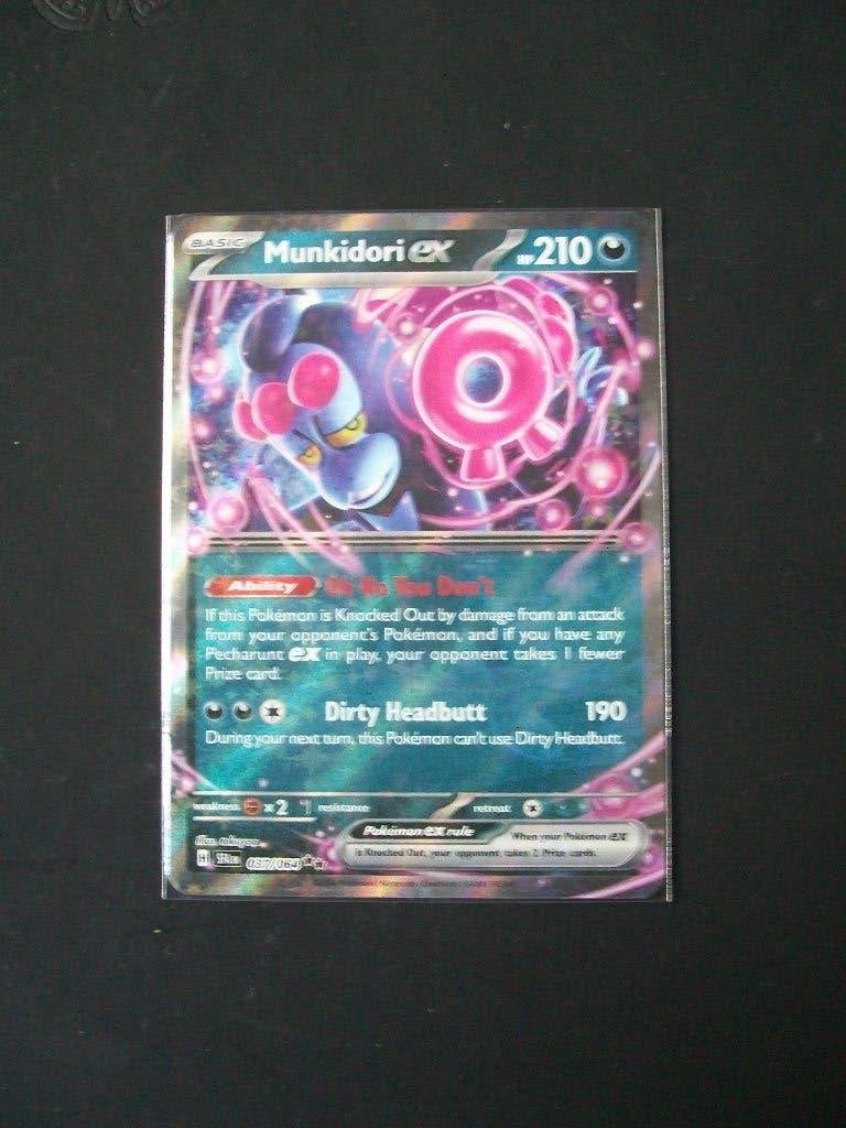 3765: Nieuwe Pokemon Kaart MUNKIDORI EX HP 210 (037/064), Verzenden, Nieuw, Losse kaart, Foil