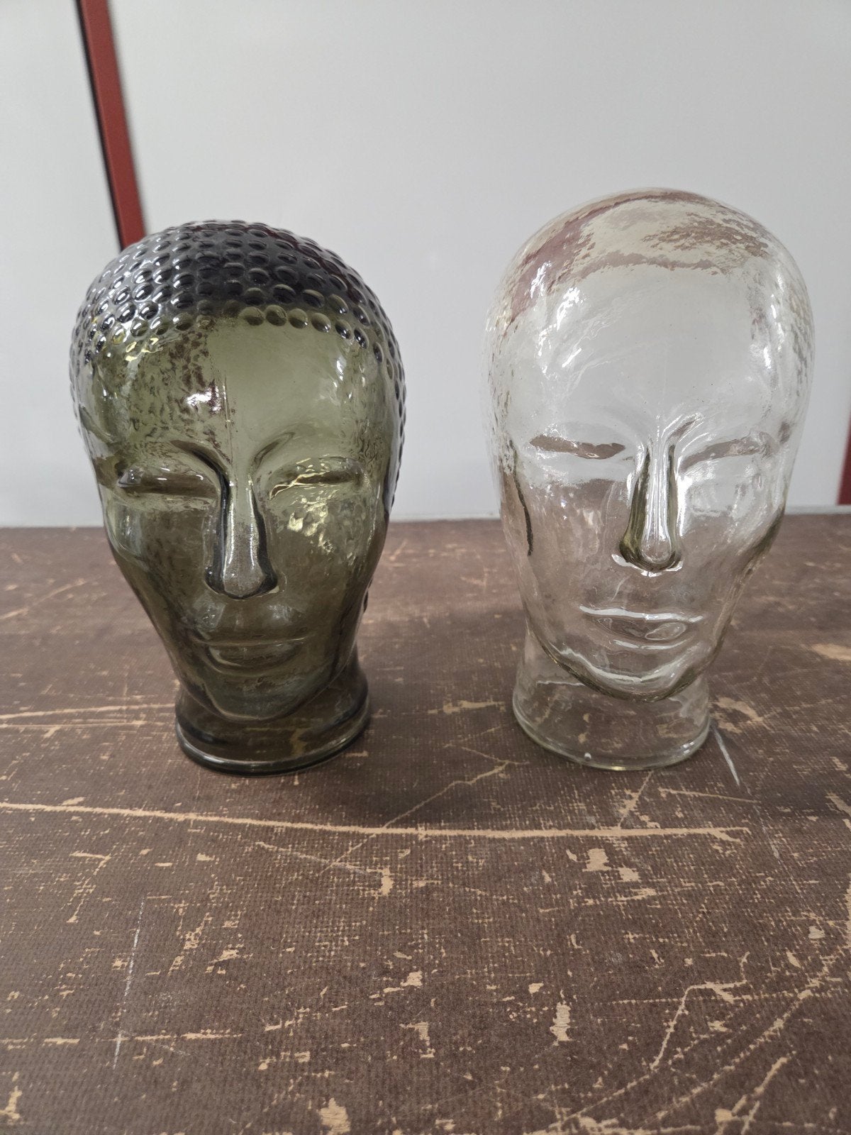 Glazen Hoofd Mannequin - Vintage Stijl, Vintage, Meerkleurig, Ophalen of Verzenden, Zo goed als nieuw