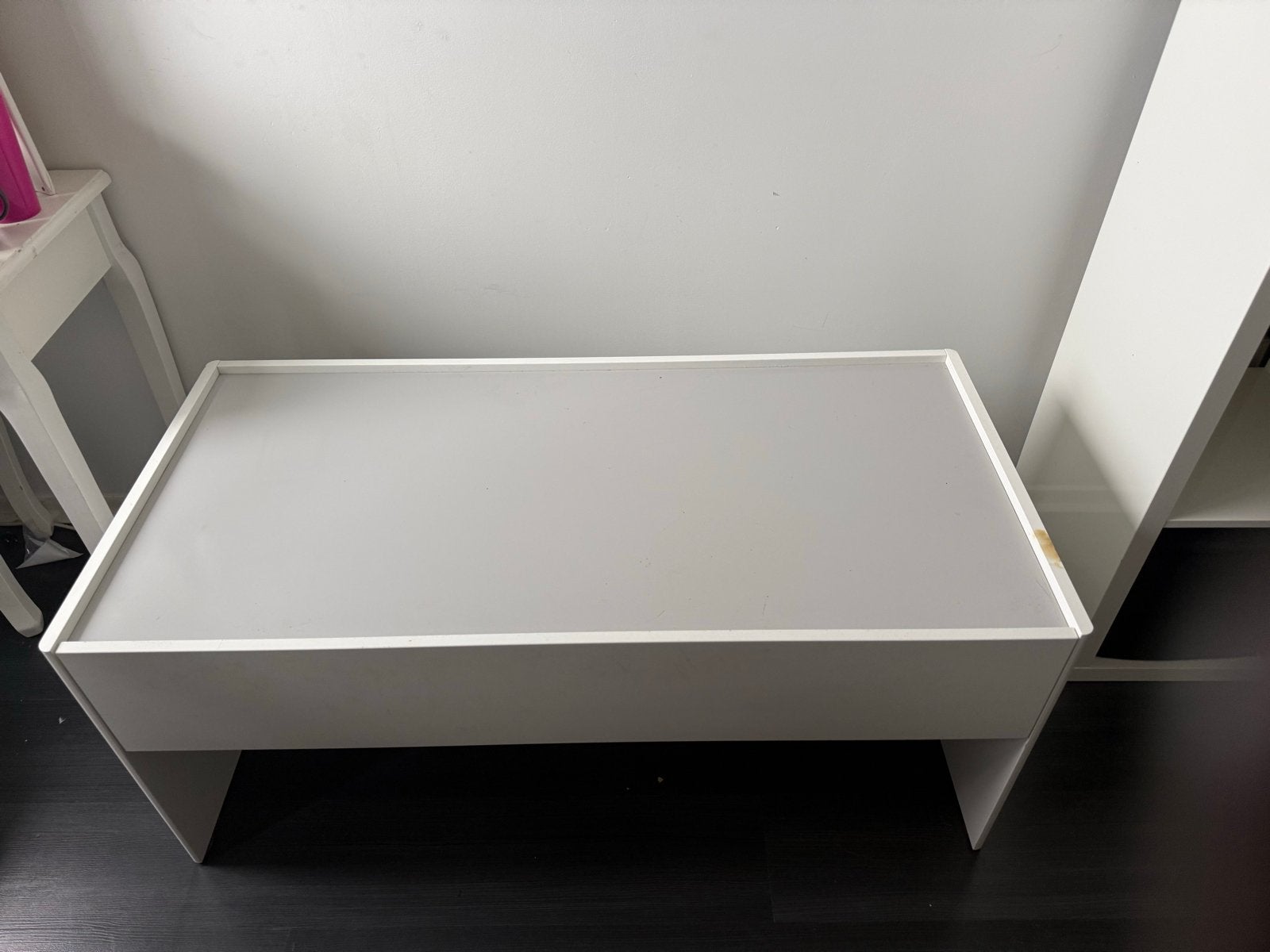 Wit grijze speeltafel dundra met lade van ikea - Gebruikt, Ophalen, Minder dan 45 cm, Gebruikt, 75 cm of meer