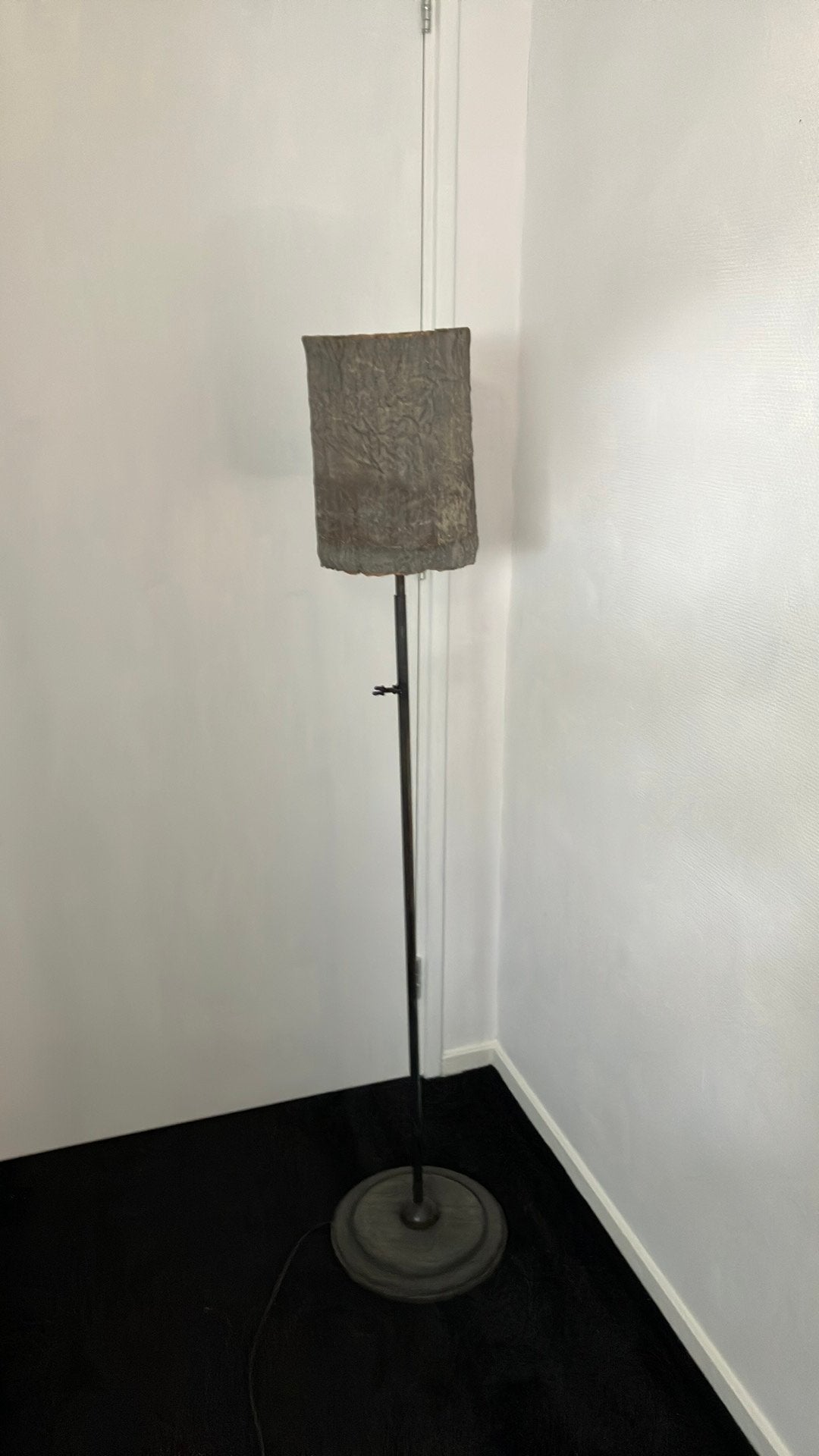Hoffz staande schemerlamp, Huis en Inrichting, Lampen | Vloerlampen, Ophalen, Zo goed als nieuw, Hout