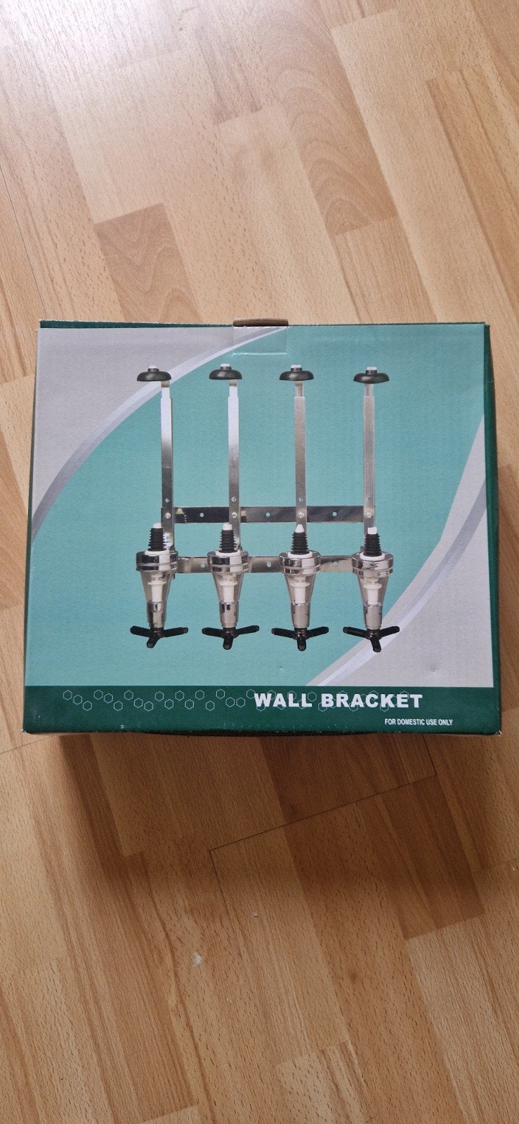 Wandbeugel drankdispenser met 4 flessenhouders, Huis en Inrichting, Ophalen, Overige typen, Metaal, Nieuw