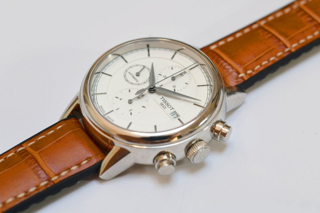 Tissot Carson Automatic Chrono T‑085.427A (Nieuw mechanisch), Overige merken, Leer, Staal, Polshorloge