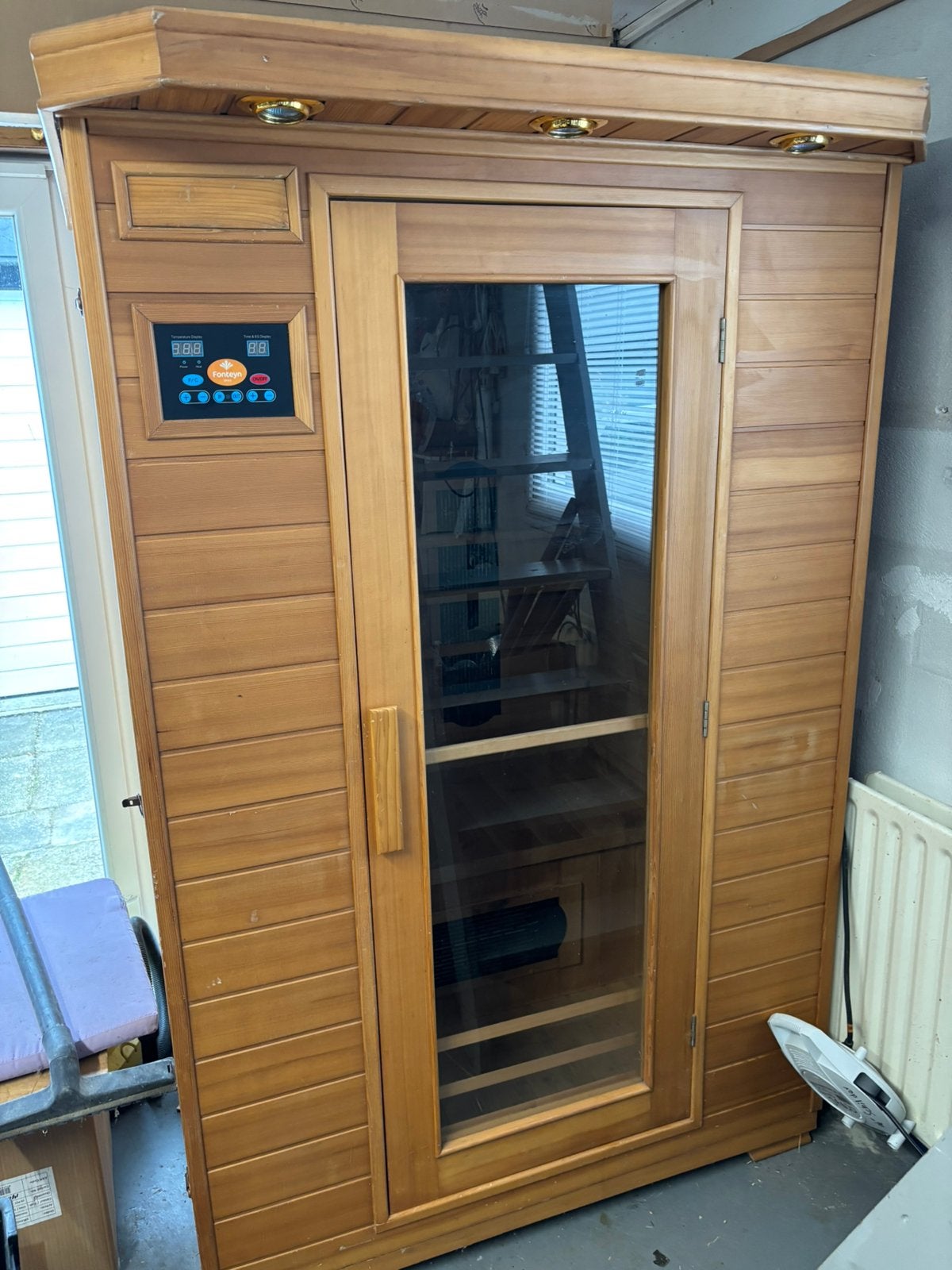 Sauna (Fonteyn)infra rood 2 personen, Ophalen, Gebruikt, Infrarood, Complete sauna