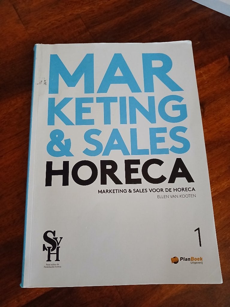 Marketing en sales horeca, Ophalen of Verzenden, Beta, Gelezen, MBO