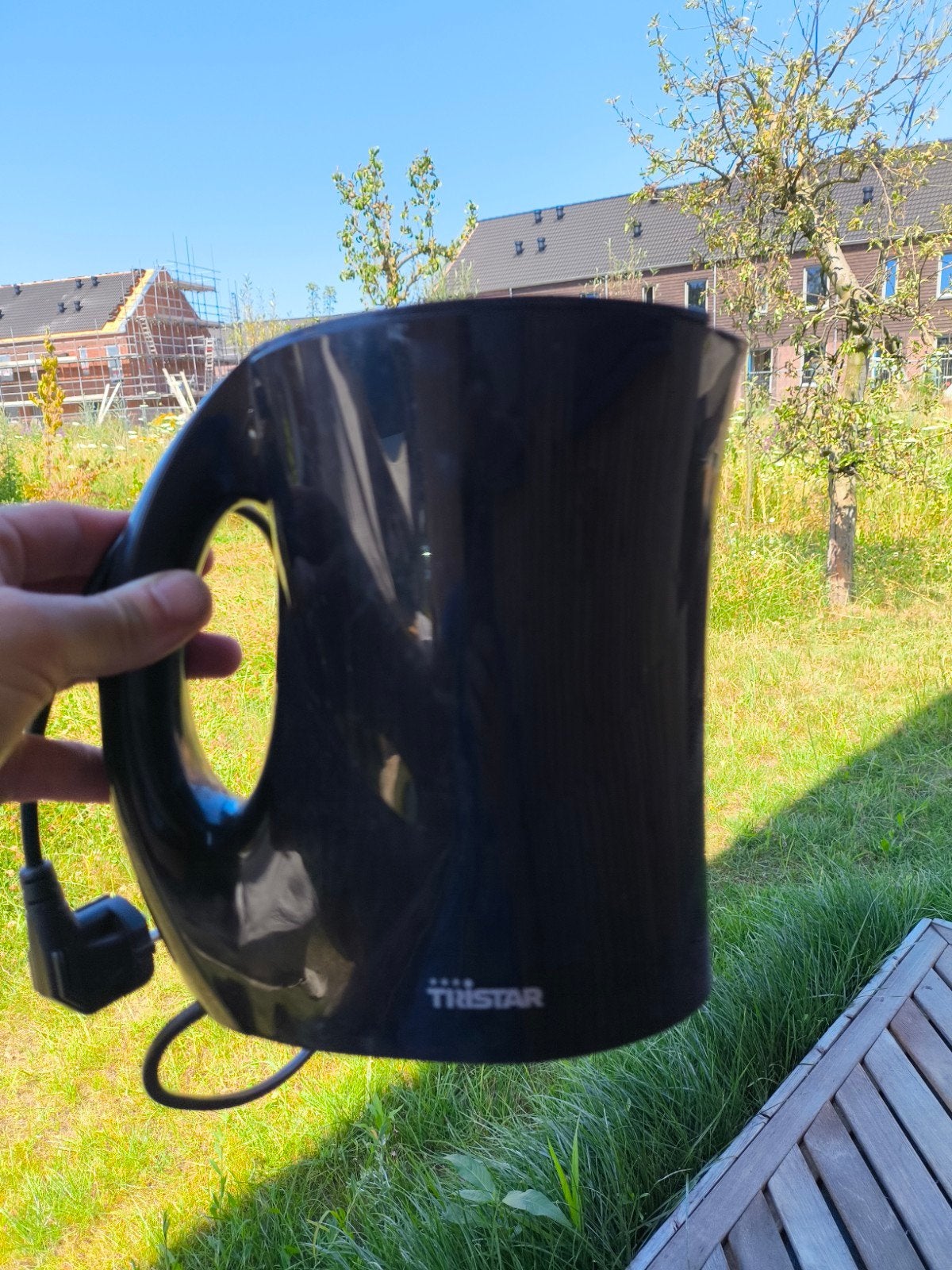 Tristar camping waterkoker. Ideaal bij lage stroomsterkte, 1 tot 2 liter, Ophalen of Verzenden, Gebruikt