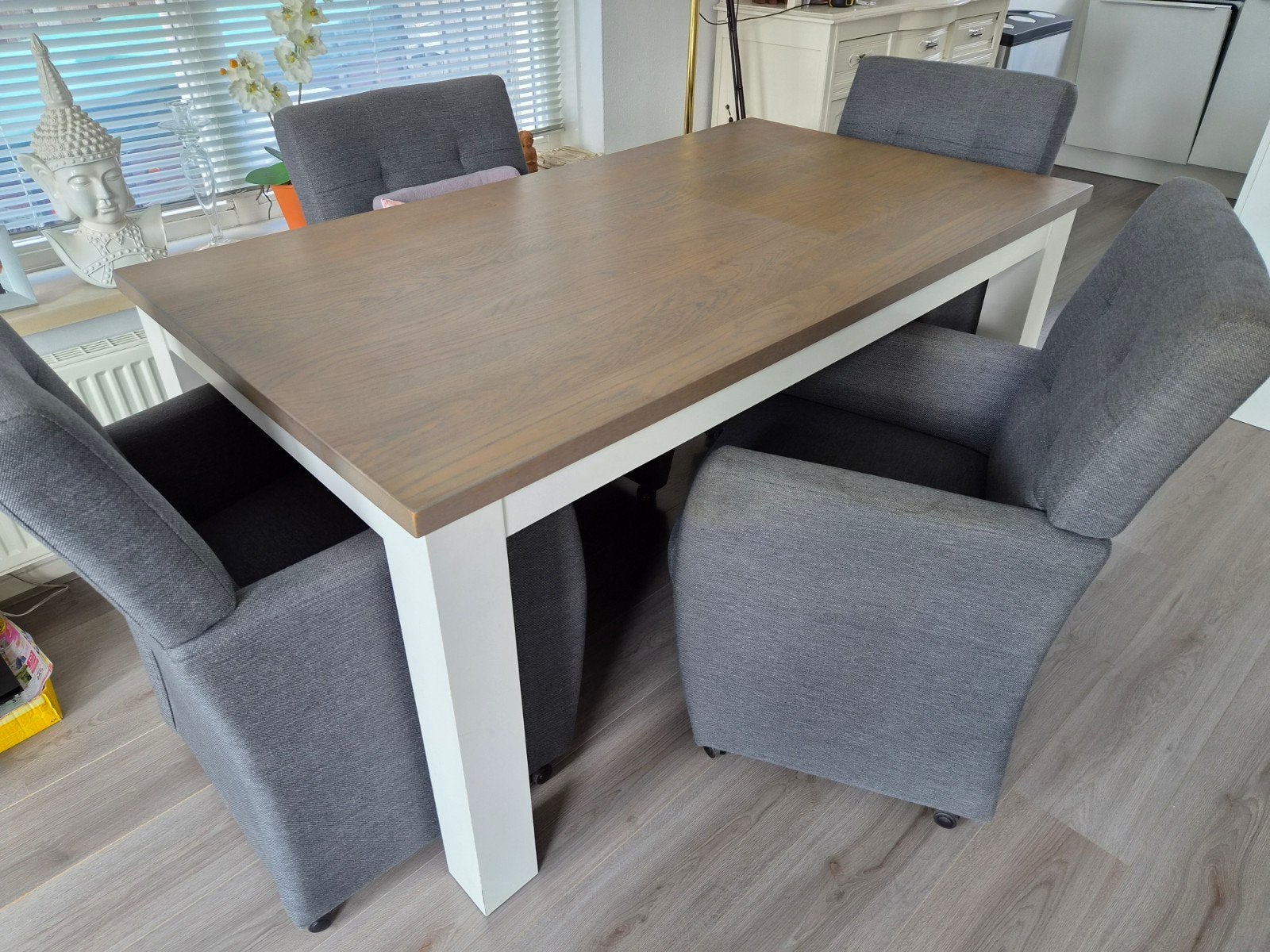 Eethoek met 4 stoelen, Ophalen, Gebruikt, 50 tot 100 cm, 150 tot 200 cm