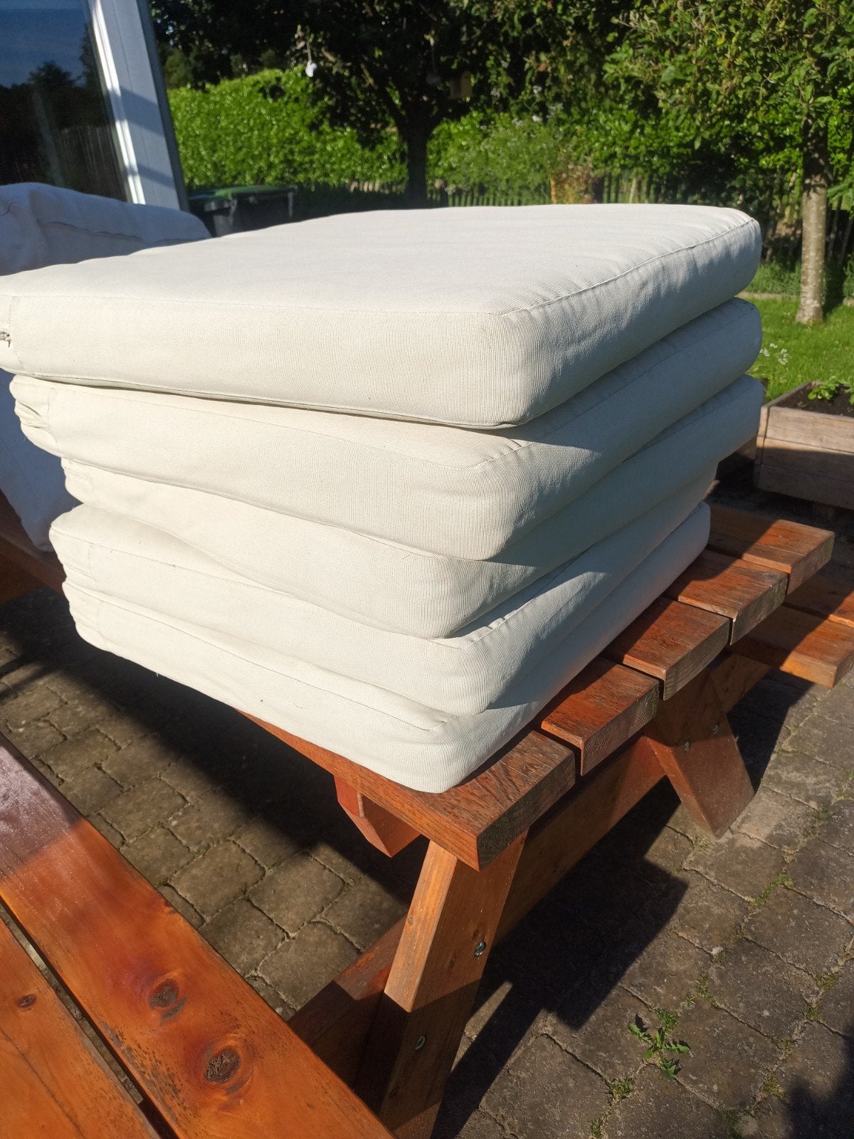 4 IKEA HÅLLÖ tuinkussens 62 bij 62 cm., Tuin en Terras, Tuinmeubel-accessoires, Ophalen