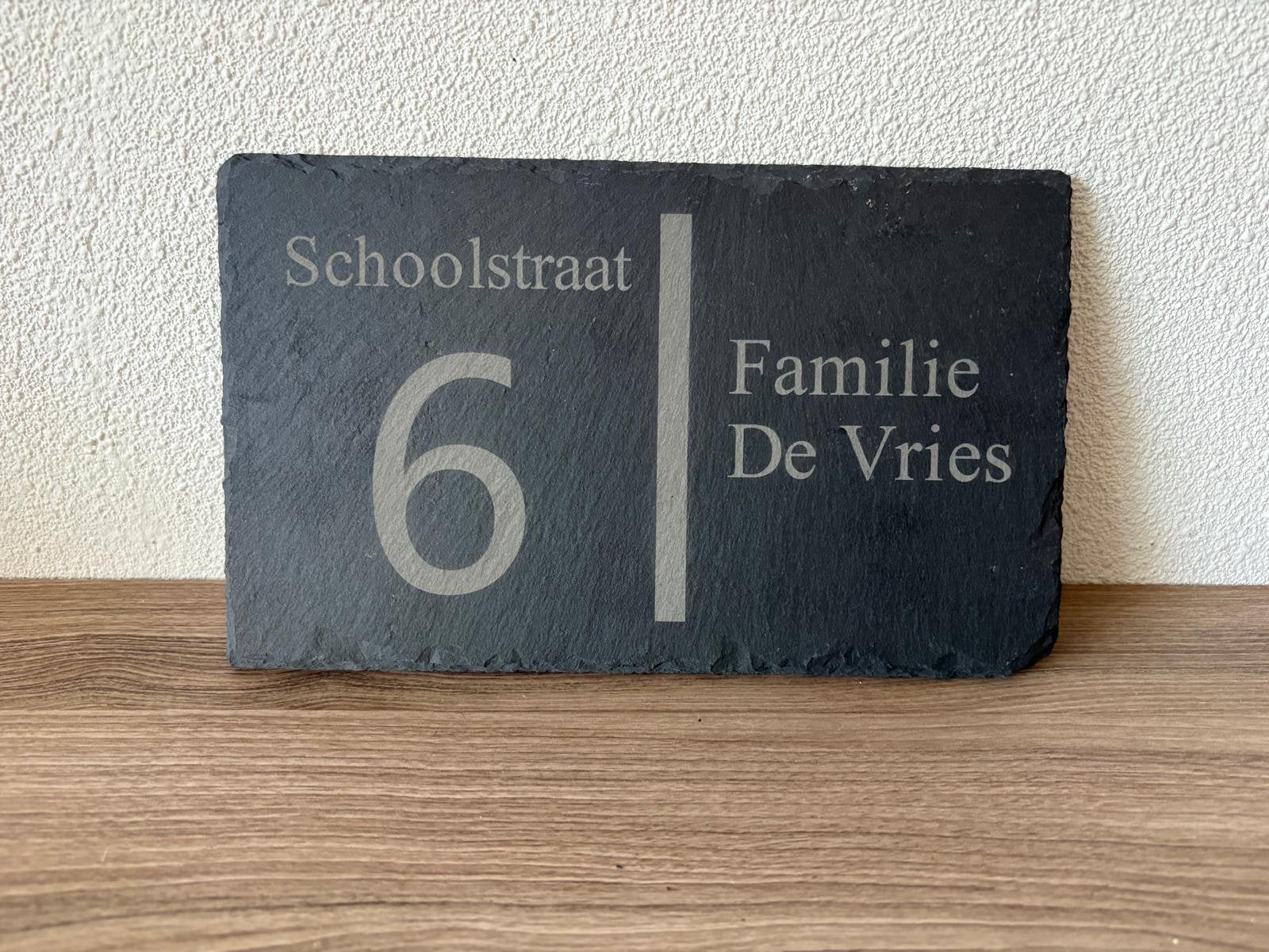 Leisteen Huisnummerbordje – Gepersonaliseerd, Huis en Inrichting, Ophalen of Verzenden, Nieuw