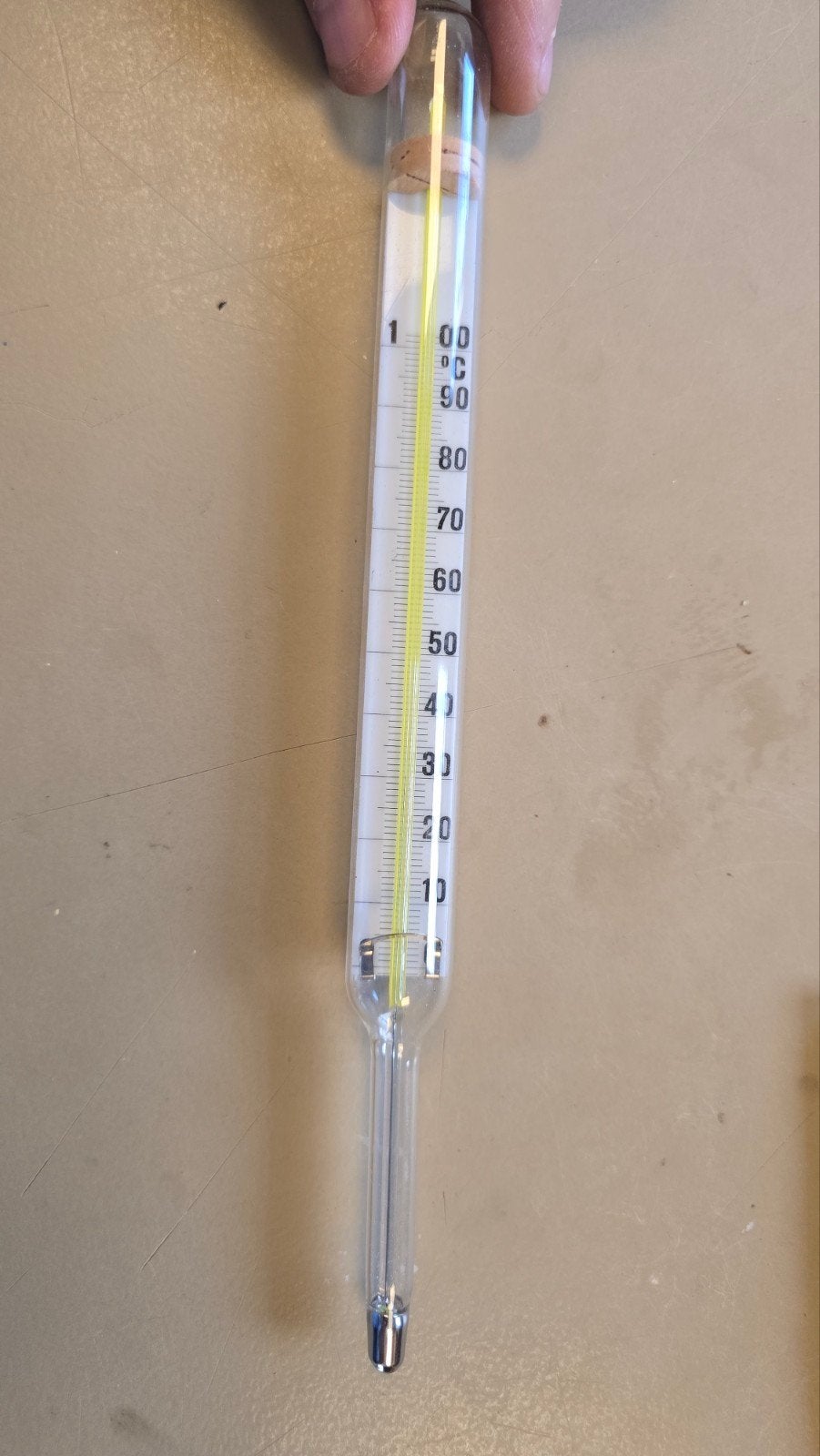 Originele JUMO Glazen Lab Thermometer – Duitse Kwaliteit, Ophalen, Binnenthermometer