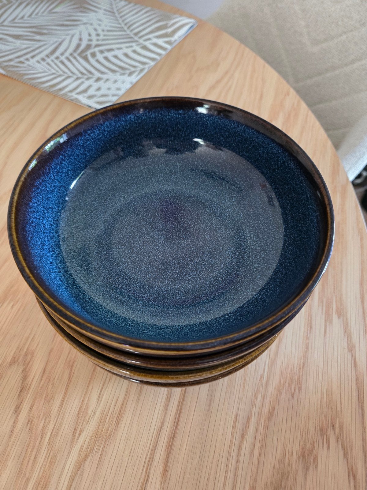 IKEA ovenschalen - set van 4, donkerblauw, Ophalen of Verzenden, Zo goed als nieuw, Overige stijlen, Schaal of Schalen