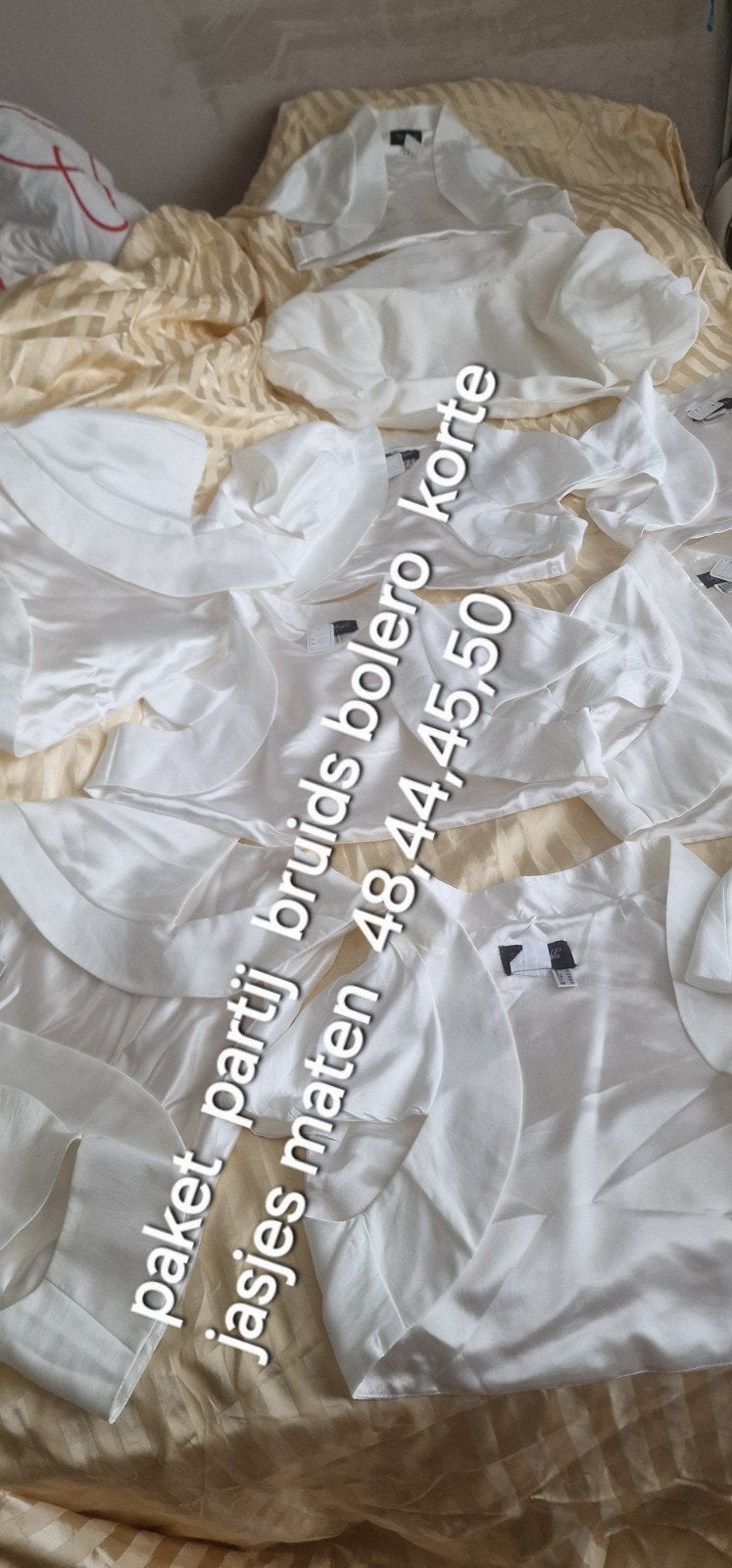 Partij bruids bolero's korte jasjes maten 44, 45, 48, 50, Kleding | Dames, Ophalen of Verzenden, Nieuw, Wit, Accessoires
