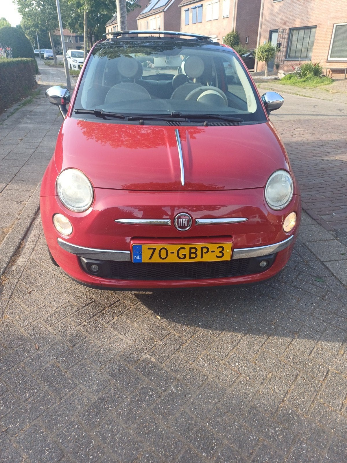 Fiat 500 1.2 C 2008 Rood, Auto's, Voorwielaandrijving, 1242 cc, 4 cilinders, 840 kg