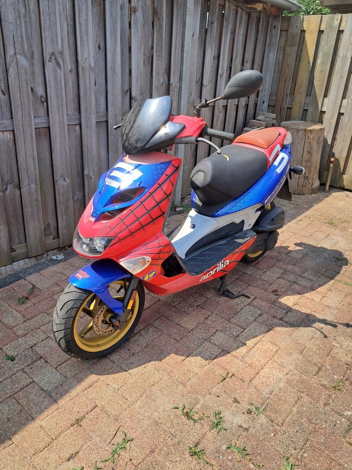 aprilia sr spiderman, Ophalen, Gebruikt, Maximaal 45 km/u, SR 50