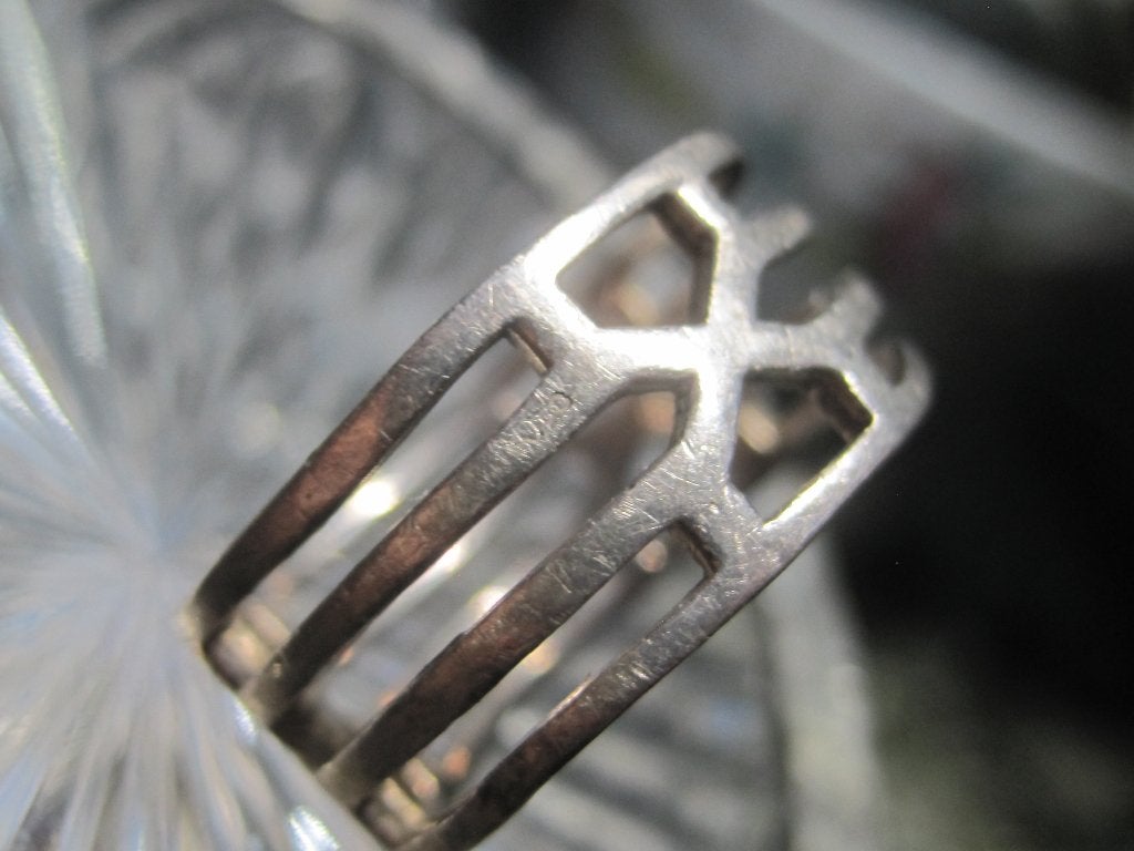 Vintage Design zilver 925 ring maat 19,5, Ophalen, 19 tot 20, Zo goed als nieuw, Dame of Heer