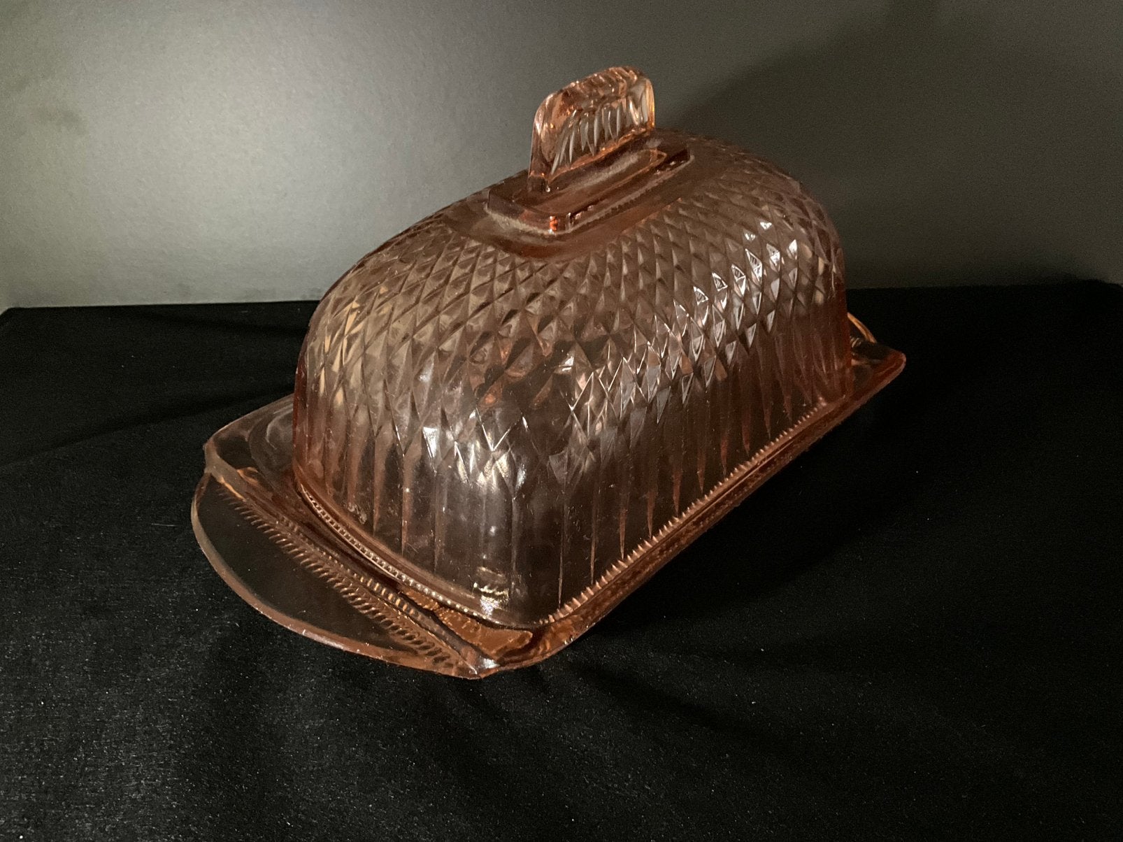 Mooie boter /kaasstolp - kleur oud roze, Ophalen