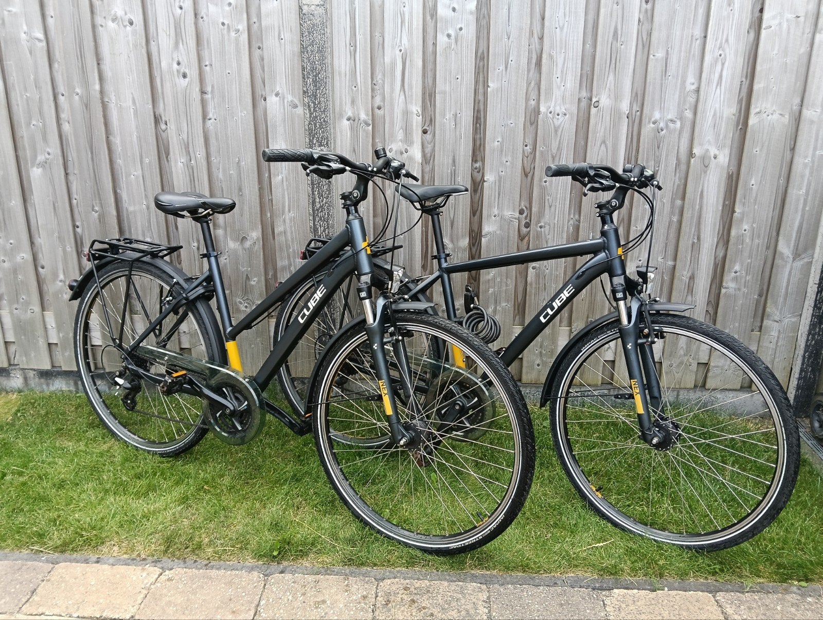 Set Cube Touring Grey/Yellow 2021 fietsen maat 50, Versnellingen, Zo goed als nieuw, 50 tot 53 cm, Schijfrem