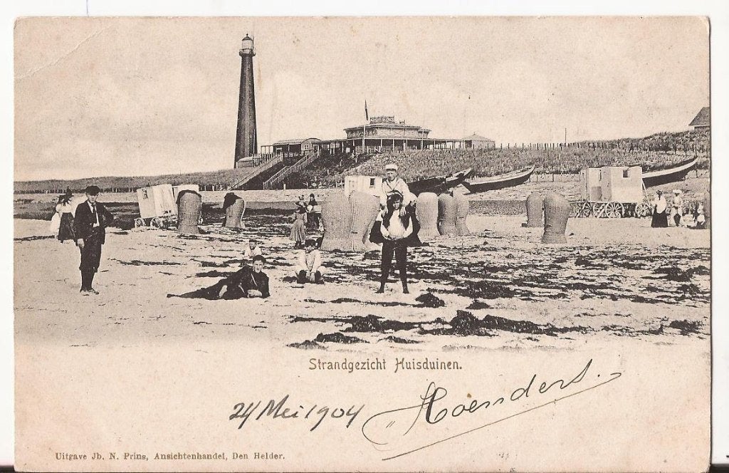HUISDUINEN 1904 Strandgezicht, Ophalen of Verzenden, Voor 1920, Gelopen, Noord-Holland