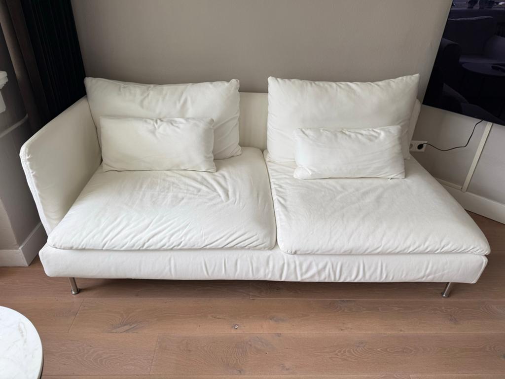 IKEA Söderhamn hoes Blekinge wit, Hoekbank, Driepersoons, 75 tot 100 cm, Ophalen of Verzenden