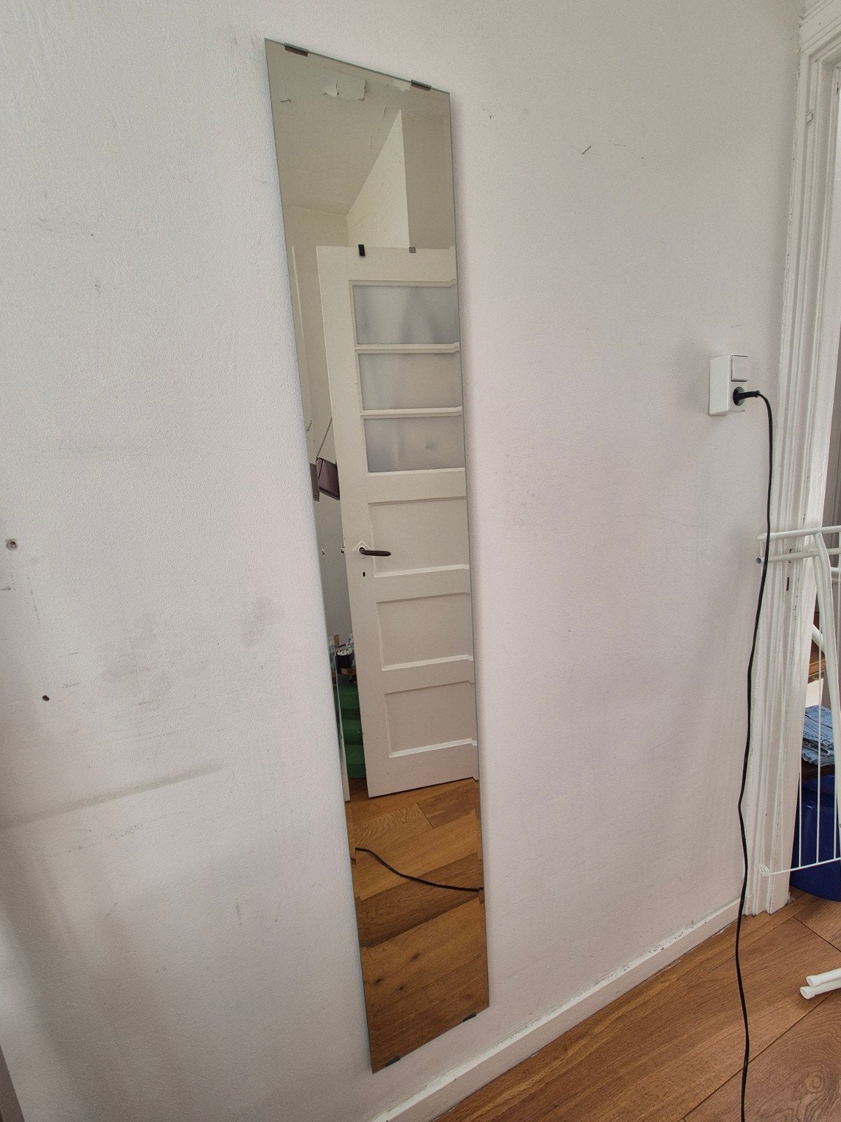 Passpiegel met facet geslepen rand, Ophalen, Minder dan 50 cm, Zo goed als nieuw, 150 tot 200 cm