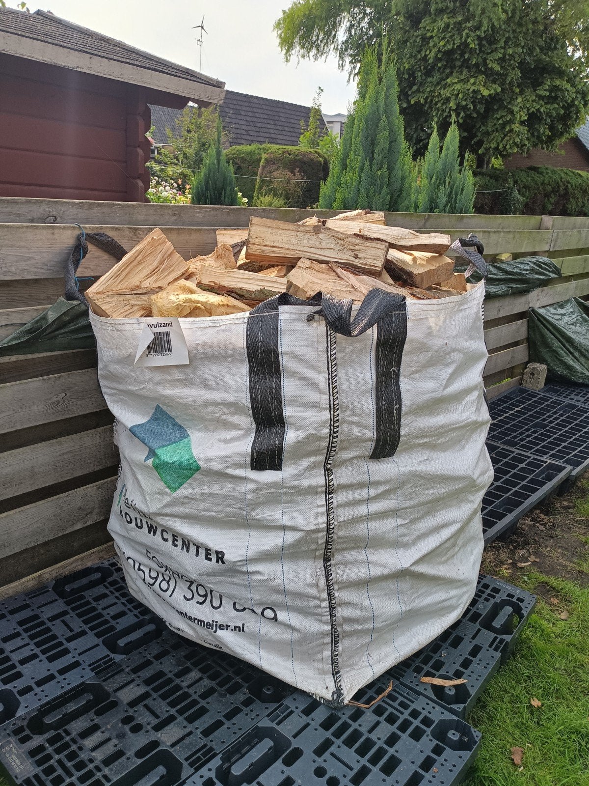 goed gevulde bigbag met gekloofd haardhout, Tuin en Terras, Minder dan 3 m³, Ophalen
