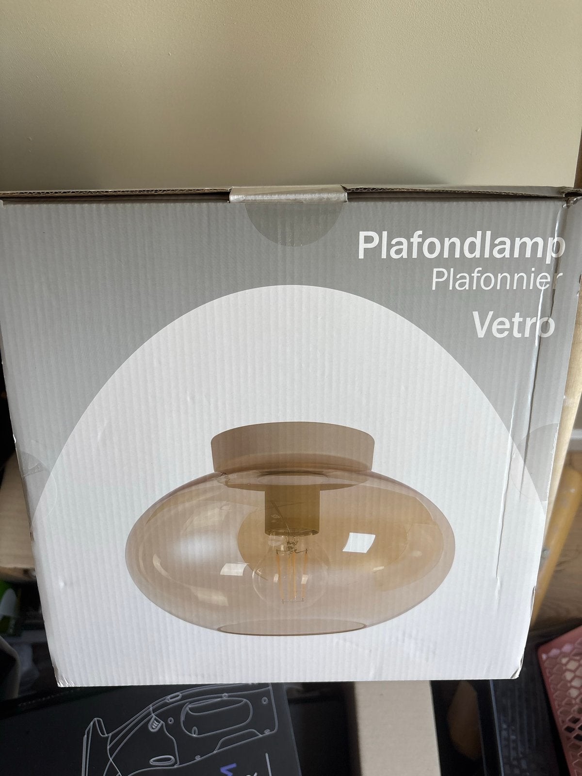 Plafondlamp Vetro - Stijlvolle Glazen Plafondverlichting, Ophalen of Verzenden, Nieuw, Glas