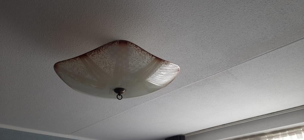 Vintage plafondlamp 50/60, Antiek en Kunst, Ophalen