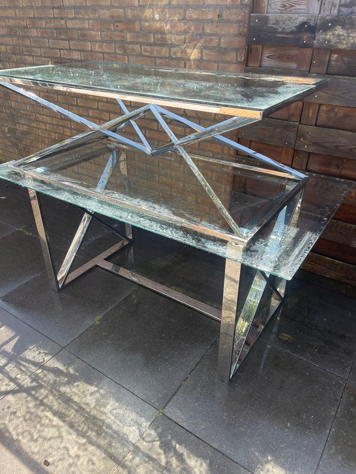 Te koop 2 mooie tafels, Huis en Inrichting, Tafels | Salontafels, Ophalen, Zo goed als nieuw, Rechthoekig, 50 tot 100 cm