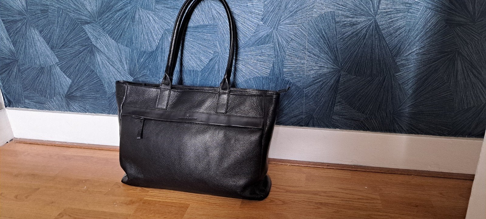 echt lederen dames laptop tas merk Castelijn& Beerens, Ophalen of Verzenden, Zo goed als nieuw, Zwart