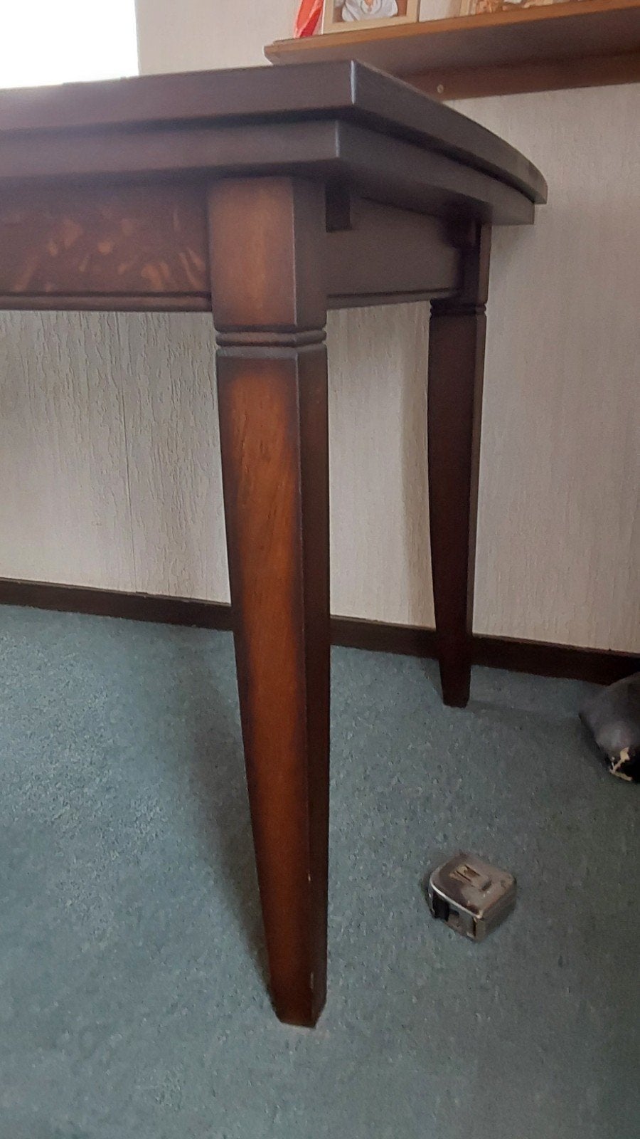 Te koop. Degelijke eethoek., Ophalen of Verzenden, Gebruikt, 4 tot 6 stoelen