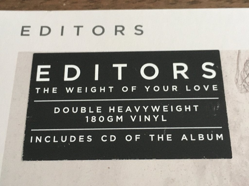 Vinyl 2LP + Cd Editors The Weight Of Your Love LIMITED NIEUW, Limited edition, Ophalen of Verzenden, 12 inch, Nieuw in verpakking