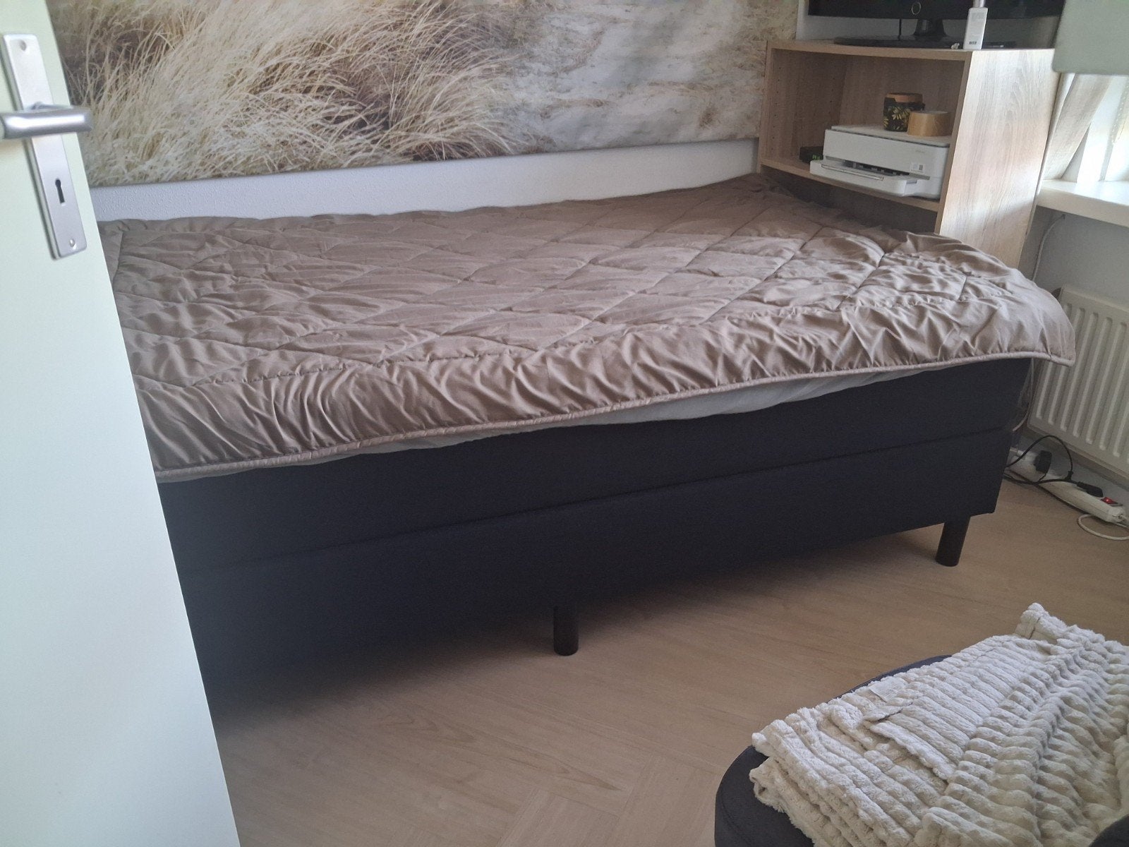 Boxspring bed 120 cm breed, Ophalen, Gebruikt, Twijfelaar, 120 cm