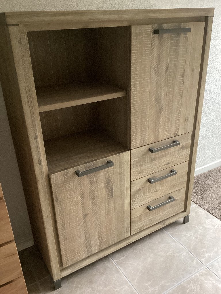 Set massief houten meubelen, Ophalen, Zo goed als nieuw, Modern/landelijk, 4 tot 6 stoelen