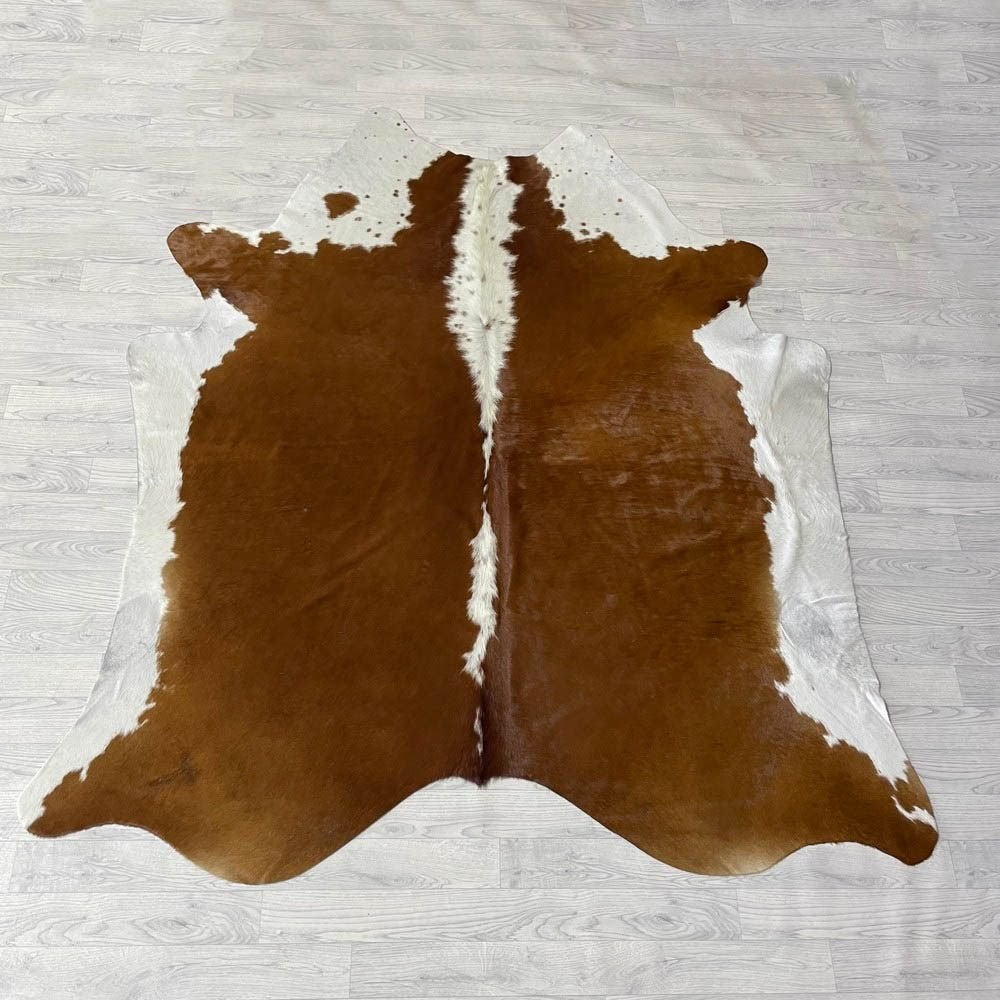 Koeienhuid bruin wit Hereford 215x200cm | Lederstore, Landelijk, modern, Scandinavisch, industrieel, 200 cm of meer, Overige vormen