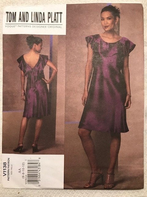 Vogue patroon V1138 gekleed jurkje, cocktailjurkje, Ophalen of Verzenden, Nieuw, Vrouw