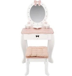 Houten kinder make-up tafel met krukje, nieuw in doos., Ophalen of Verzenden, Nieuw, Meisje