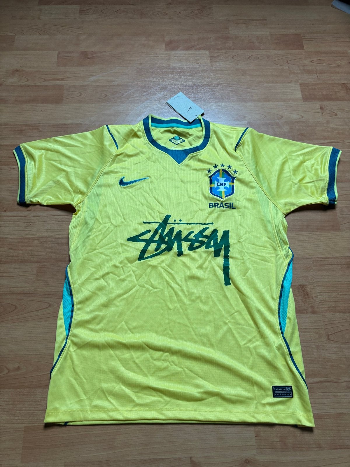Stüssy x Nike x Brazil Voetbalshirt - Maat M, Maat 48/50 (M), Geel, Nieuw, Ophalen of Verzenden