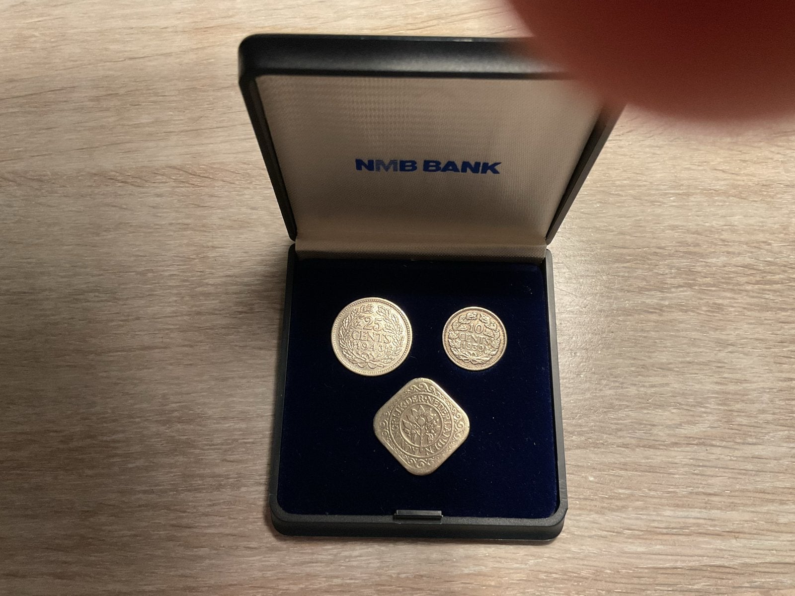 3 munten (25 ct, 10 ct, 5 ct ) zilver in NMB Bank doosje, Ophalen of Verzenden, Koningin Wilhelmina, Overige waardes, Setje