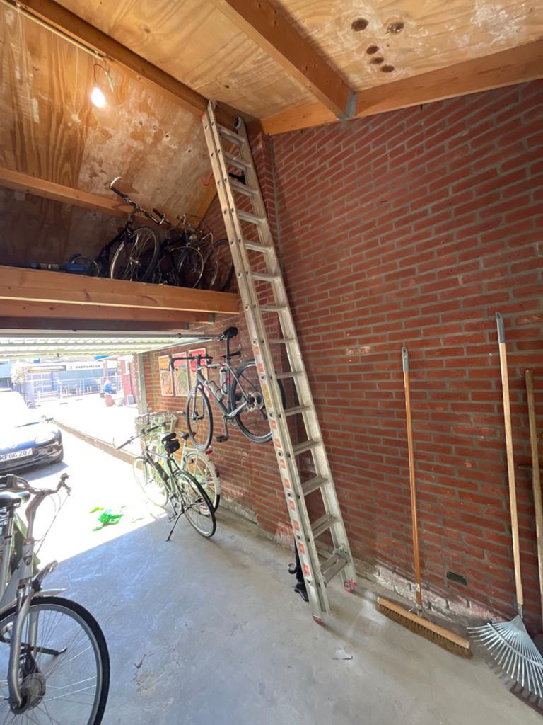 Stevige aluminium ladder - 7 meter of meer, Ophalen, Gebruikt, Ladder, 4 meter of meer