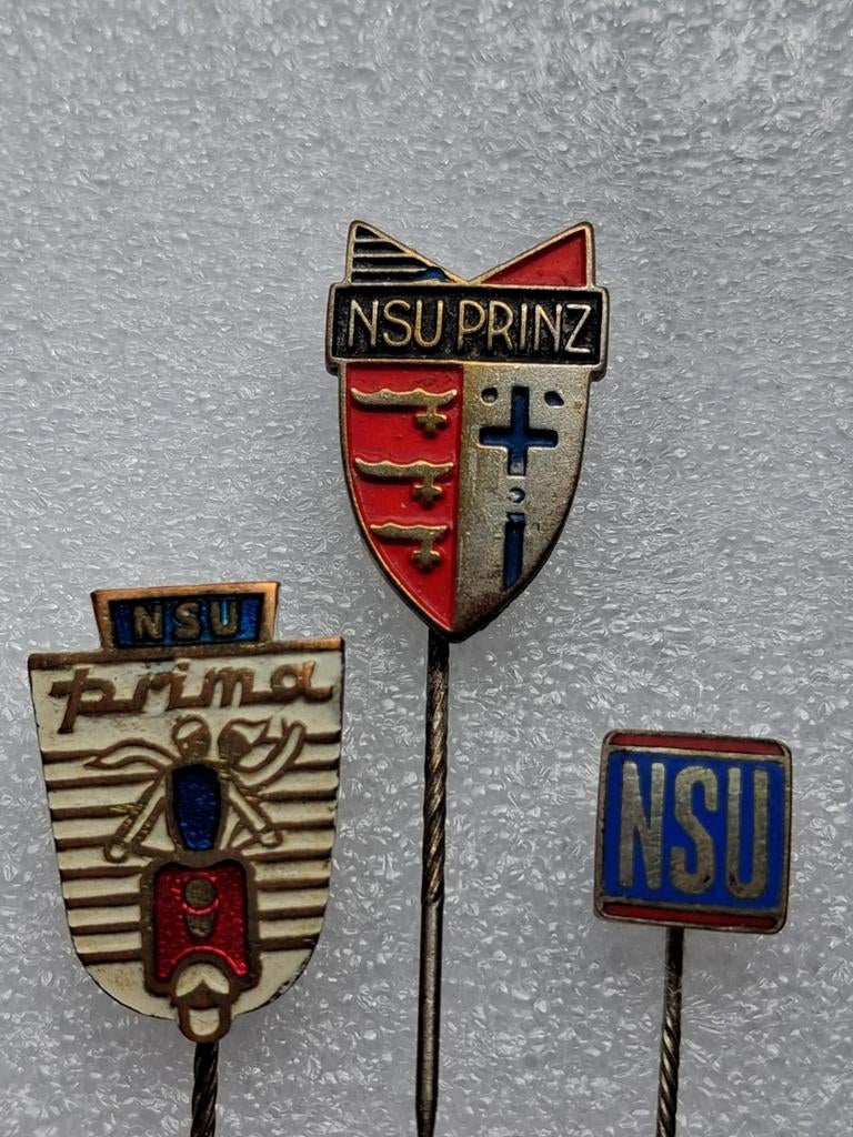 Speldjes NSU oldtimer 3x, Ophalen of Verzenden, Gebruikt, Overige onderwerpen