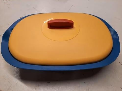 Tupperware schaal en vergiet, Ophalen, Zo goed als nieuw, Blauw, Schaal