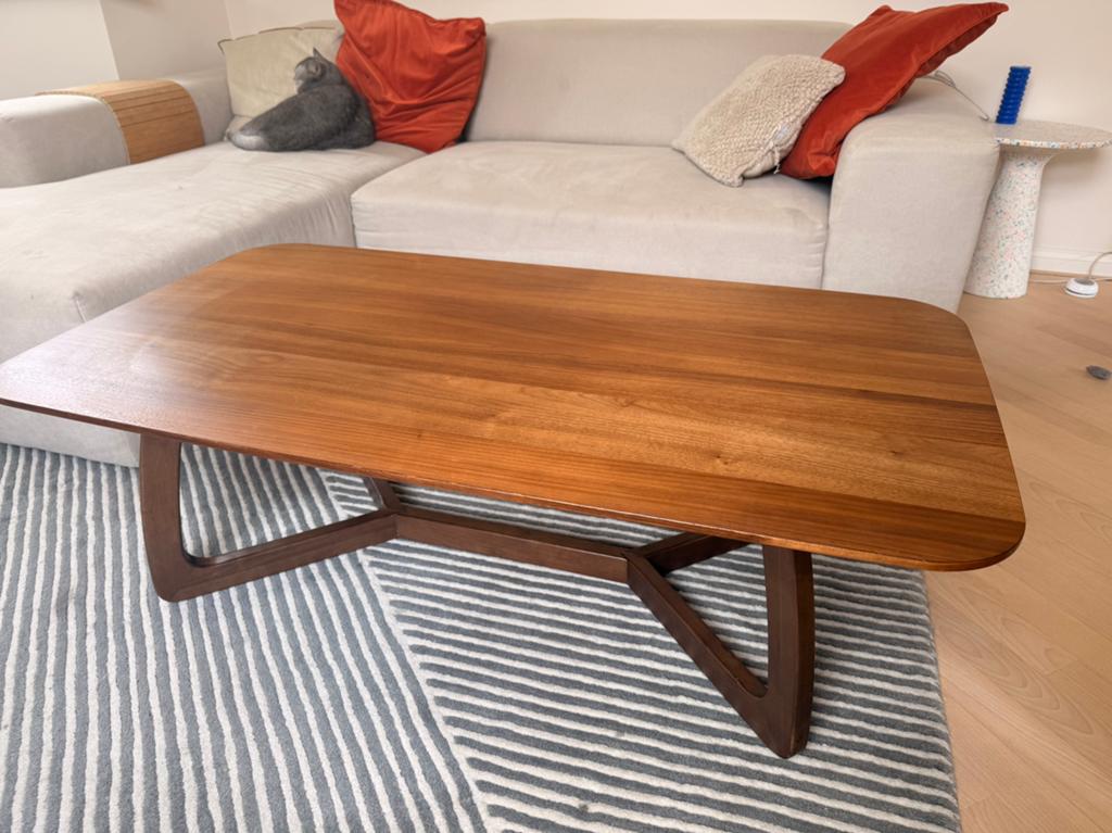 Salontafel loods5 Freya walnoot 125x68x38, Huis en Inrichting, Tafels | Salontafels, Ophalen, Gebruikt, 100 tot 150 cm, 50 tot 100 cm