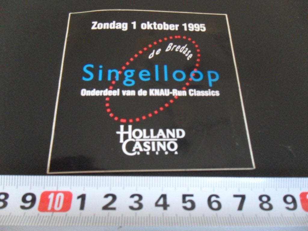 sticker Breda 1995 de Bredase Singelloop KNAU-Run Holland Ca, Ophalen of Verzenden, Zo goed als nieuw