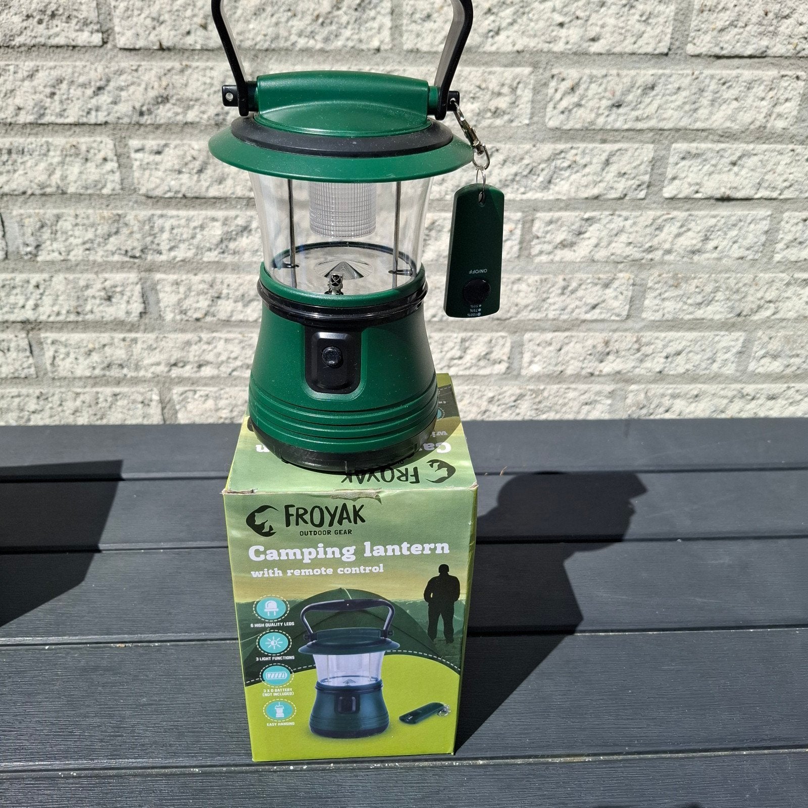 2x Froyak Campinglamp met afstandsbediening - 3 standen, Ophalen, Zo goed als nieuw