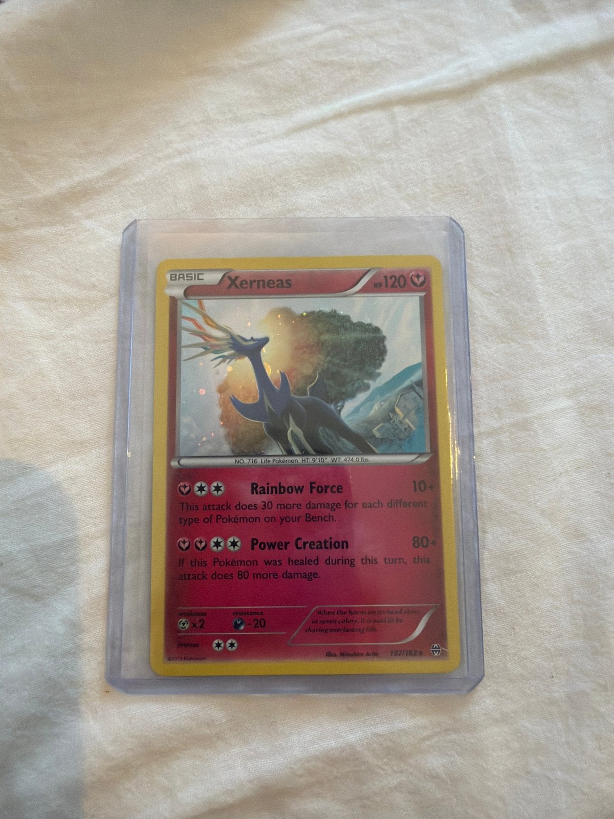 Xerneas 107/162 Breakthrough Holo Pokémon Kaart, Ophalen, Zo goed als nieuw, Losse kaart, Foil