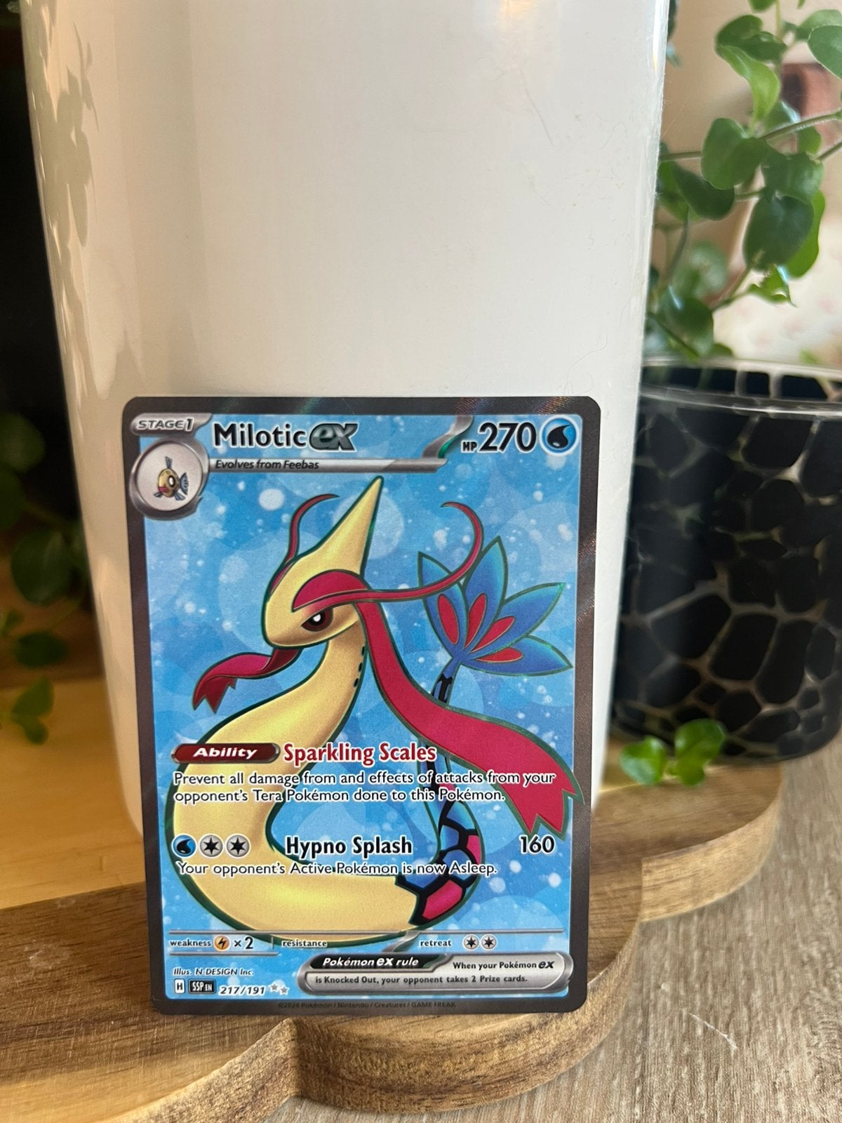 Milotic ex 217/191 Pokemon Surging Sparks, Hobby en Vrije tijd, Verzamelkaartspellen | Pokémon, Ophalen of Verzenden, Nieuw, Losse kaart
