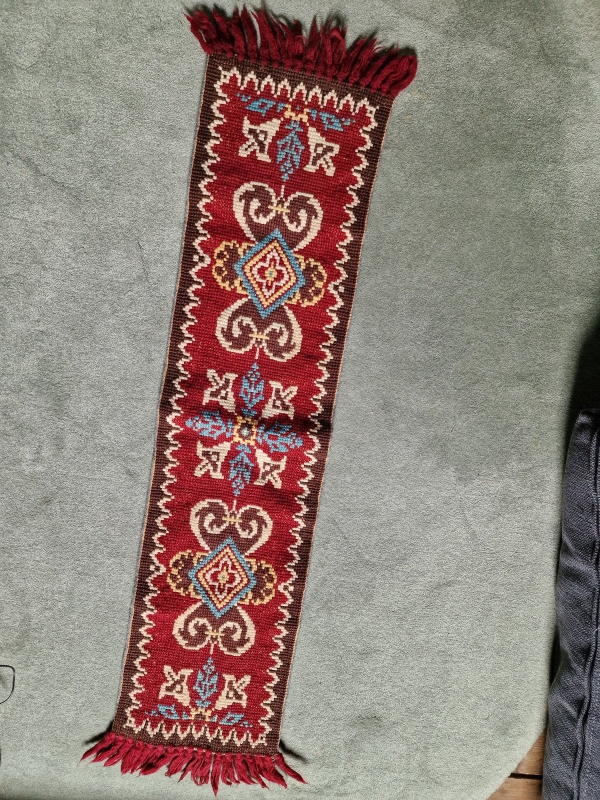 Handgemaakte Geborduurde Wandhanger/Tafelkleedje, Ophalen of Verzenden
