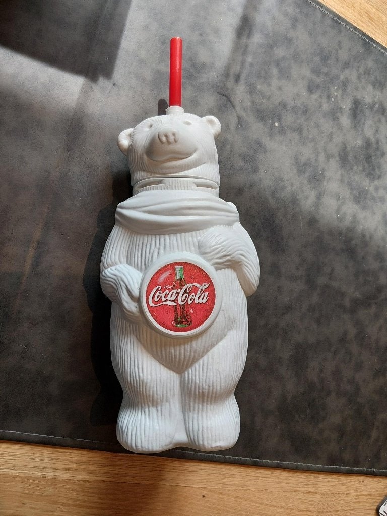 Coca Cola vintage  bioscoop beker, Ophalen of Verzenden, Zo goed als nieuw, Gebruiksvoorwerp