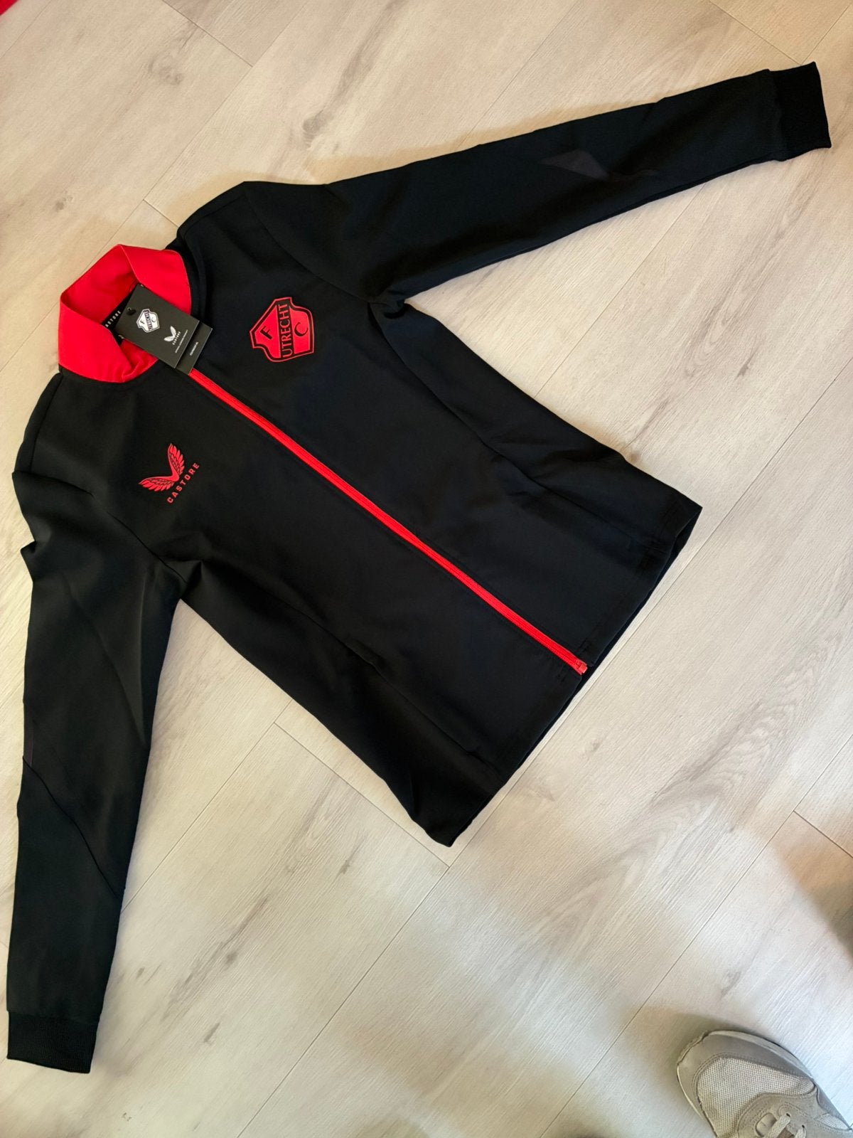 Origineel FC Utrecht Anthem Jacket dames maat 36, Zwart, Overige typen, Nieuw, Ophalen of Verzenden