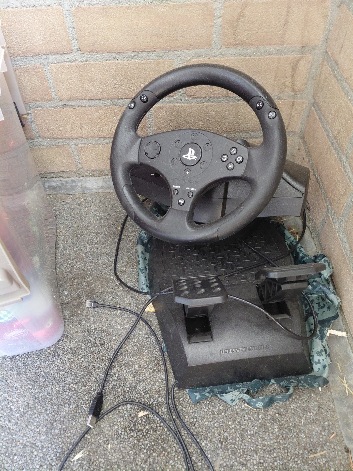 Thrustmaster T80 racestuur met pedalen voor PlayStation, Ophalen of Verzenden, Gebruikt, Stuur of Pedalen, PlayStation 3