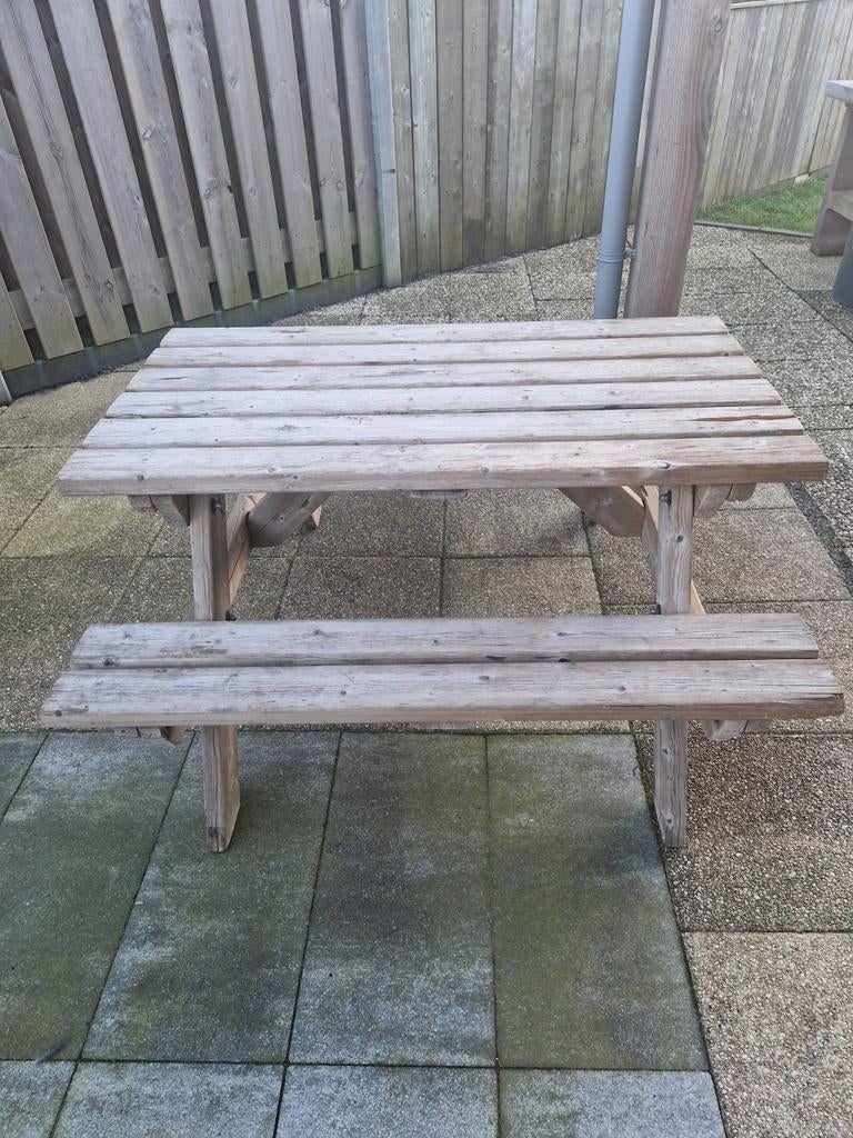 Houten picknick bankje voor kinderen, Ophalen of Verzenden, Gebruikt, Rechthoekig, Hout